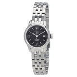 Buy Shop Tissot Le Locle Automatic Small Lady Black Dial Silver Steel Strap Watch For Women - T41.1.183.53 USA Online