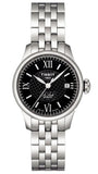 Buy Shop Tissot Le Locle Automatic Small Lady Black Dial Silver Steel Strap Watch For Women - T41.1.183.53 USA Online