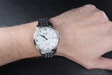 Buy Shop Tissot Le Locle Double Happiness Automatic Silver Dial Silver Steel Strap Watch For Men - T41.1.833.50 USA Online