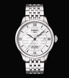 Buy Shop Tissot Le Locle Double Happiness Automatic Silver Dial Silver Steel Strap Watch For Men - T41.1.833.50 USA Online