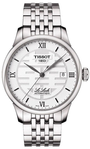 Buy Shop Tissot Le Locle Double Happiness Automatic Silver Dial Silver Steel Strap Watch For Men - T41.1.833.50 USA Online