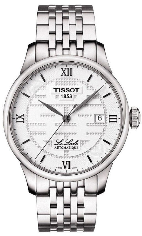 Buy Shop Tissot Le Locle Double Happiness Automatic Silver Dial Silver Steel Strap Watch For Men - T41.1.833.50 USA Online