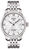 Buy Shop Tissot Le Locle Double Happiness Automatic Silver Dial Silver Steel Strap Watch For Men - T41.1.833.50 USA Online