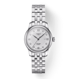 Buy Shop Tissot Le Locle Lady Automatic Diamonds Silver Dial Silver Steel Strap Watch For Women - T006.207.11.036.00 USA Online