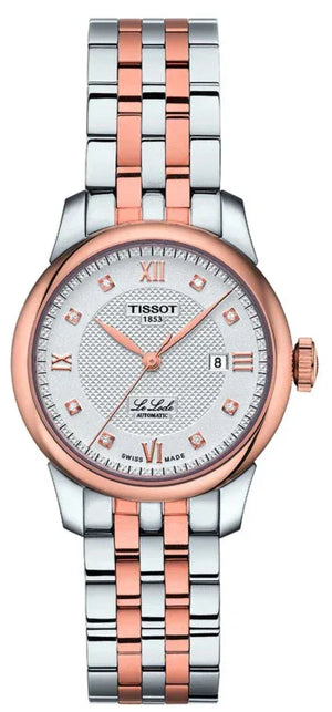 Buy Shop Tissot Le Locle Lady Automatic Diamonds Silver Dial Two Tone Steel Strap Watch For Women - T006.207.22.036.00 USA Online