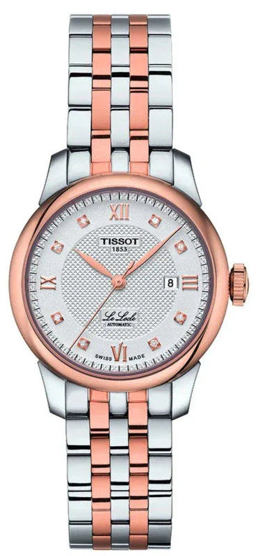 Buy Shop Tissot Le Locle Lady Automatic Diamonds Silver Dial Two Tone Steel Strap Watch For Women - T006.207.22.036.00 USA Online
