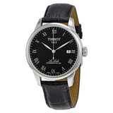 Buy Shop Tissot Le Locle Powermatic 80 Black Dial Black Leather Strap Watch For Men - T006.407.16.053.00 USA Online