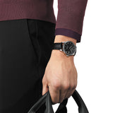 Buy Shop Tissot Le Locle Powermatic 80 Black Dial Black Leather Strap Watch For Men - T006.407.16.053.00 USA Online