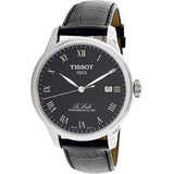 Buy Shop Tissot Le Locle Powermatic 80 Black Dial Black Leather Strap Watch For Men - T006.407.16.053.00 USA Online
