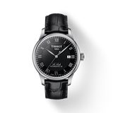 Buy Shop Tissot Le Locle Powermatic 80 Black Dial Black Leather Strap Watch For Men - T006.407.16.053.00 USA Online