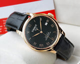 Buy Shop Tissot Le Locle Powermatic 80 Black Dial Black Leather Strap Watch For Men - T006.407.36.053.00 USA Online