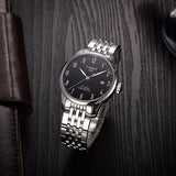 Buy Shop Tissot Le Locle Powermatic 80 Black Dial Silver Steel Strap Watch For Men - T006.407.11.052.00 USA Online