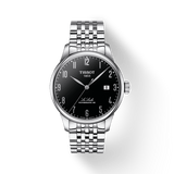 Buy Shop Tissot Le Locle Powermatic 80 Black Dial Silver Steel Strap Watch For Men - T006.407.11.052.00 USA Online