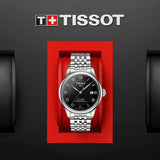 Buy Shop Tissot Le Locle Powermatic 80 Black Dial Silver Steel Strap Watch For Men - T006.407.11.053.00 USA Online