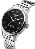 Buy Shop Tissot Le Locle Powermatic 80 Black Dial Silver Steel Strap Watch For Men - T006.407.11.053.00 USA Online