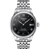 Buy Shop Tissot Le Locle Powermatic 80 Black Dial Silver Steel Strap Watch For Men - T006.407.11.053.00 USA Online