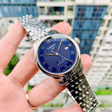 Buy Shop Tissot Le Locle Powermatic 80 Blue Dial Silver Steel Strap Watch For Men - T006.407.11.043.00 USA Online