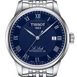Buy Shop Tissot Le Locle Powermatic 80 Blue Dial Silver Steel Strap Watch For Men - T006.407.11.043.00 USA Online