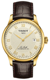 Buy Shop Tissot Le Locle Powermatic 80 Gold Dial Brown Leather Strap Watch For Men - T006.407.36.263.00 USA Online