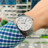 Buy Shop Tissot Le Locle Powermatic 80 Silver Dal Silver Steel Strap Watch For Men - T006.407.11.033.00 USA Online