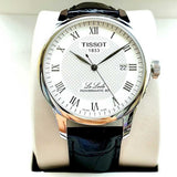 Buy Shop Tissot Le Locle Powermatic 80 Silver Dial Black Leather Strap Watch For Men - T006.407.16.033.00 USA Online