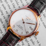 Buy Shop Tissot Le Locle Powermatic 80 Silver Dial Brown Leather Strap Watch For Men - T006.407.36.033.00 USA Online