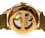 Buy Shop Tissot Le Locle Powermatic 80 Silver Dial Brown Leather Strap Watch For Men - T006.407.36.033.00 USA Online