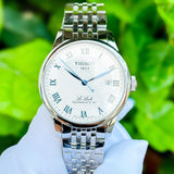 Buy Shop Tissot Le Locle Powermatic 80 Silver Dial Silver Steel Strap Watch for Men - T006.407.11.033.03 USA Online