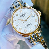Buy Shop Tissot Le Locle Powermatic 80 Silver Dial Two Tone Steel Strap Watch For Men - T006.407.22.033.01 USA Online