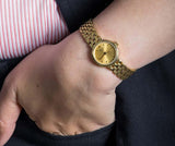 Buy Shop Tissot Lovely Gold Dial Gold Steel Strap Watch For Women - T058.009.33.021.00 USA Online