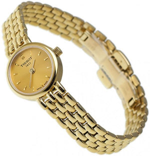 Buy Shop Tissot Lovely Gold Dial Gold Steel Strap Watch For Women - T058.009.33.021.00 USA Online