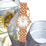 Buy Shop Tissot Lovely Mother of Pearl Dial Rose Gold Steel Strap Watch for Women - T140.009.33.111.00 USA Online