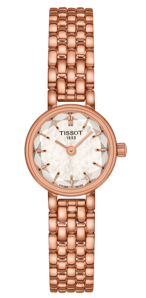Buy Shop Tissot Lovely Mother of Pearl Dial Rose Gold Steel Strap Watch for Women - T140.009.33.111.00 USA Online