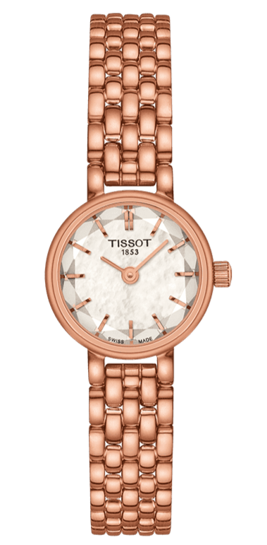 Buy Shop Tissot Lovely Mother of Pearl Dial Rose Gold Steel Strap Watch for Women - T140.009.33.111.00 USA Online
