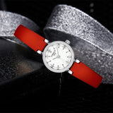 Buy Shop Tissot Lovely Round Mother of Pearl Dial Red Leather Strap Watch for Women - T140.009.16.111.00 USA Online