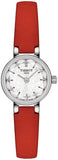 Buy Shop Tissot Lovely Round Mother of Pearl Dial Red Leather Strap Watch for Women - T140.009.16.111.00 USA Online