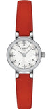Buy Shop Tissot Lovely Round Mother of Pearl Dial Red Leather Strap Watch for Women - T140.009.16.111.00 USA Online