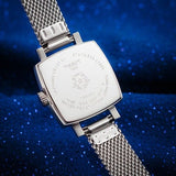 Buy Shop Tissot Lovely Square Blue Dial Silver Mesh Bracelet Watch For Women - T058.109.11.041.00 USA Online