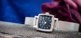 Buy Shop Tissot Lovely Square Blue Dial Silver Mesh Bracelet Watch For Women - T058.109.11.041.00 USA Online