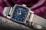 Buy Shop Tissot Lovely Square Blue Dial Silver Mesh Bracelet Watch For Women - T058.109.11.041.00 USA Online