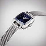 Buy Shop Tissot Lovely Square Blue Dial Silver Mesh Bracelet Watch For Women - T058.109.11.041.00 USA Online