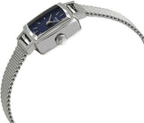 Buy Shop Tissot Lovely Square Blue Dial Silver Mesh Bracelet Watch For Women - T058.109.11.041.00 USA Online