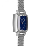 Buy Shop Tissot Lovely Square Blue Dial Silver Mesh Bracelet Watch For Women - T058.109.11.041.00 USA Online