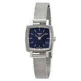 Buy Shop Tissot Lovely Square Blue Dial Silver Mesh Bracelet Watch For Women - T058.109.11.041.00 USA Online