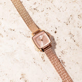 Buy Shop Tissot Lovely Square Lady Quartz Rose Gold Dial Rose Gold Mesh Bracelet Watch For Women - T058.109.33.456.00 USA Online