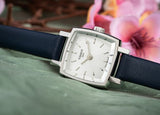 Buy Shop Tissot Lovely Square Silver Dial Blue Leather Strap Watch For Women - T058.109.16.031.00 USA Online