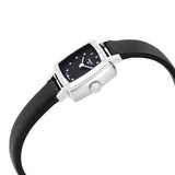 Buy Shop Tissot Lovely Square Quartz Diamonds Black Dial Black Leather Strap Watch For Women - T058.109.16.056.00 USA Online
