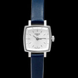Buy Shop Tissot Lovely Square Silver Dial Blue Leather Strap Watch For Women - T058.109.16.031.00 USA Online