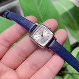 Buy Shop Tissot Lovely Square Silver Dial Blue Leather Strap Watch For Women - T058.109.16.031.00 USA Online