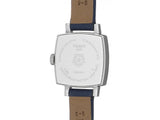 Buy Shop Tissot Lovely Square Silver Dial Blue Leather Strap Watch For Women - T058.109.16.031.00 USA Online